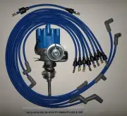 PLYMOUTH 440 1973-1978 BLUE Small Female Cap HEI Distributor + Spark Plug Wires