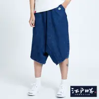 在飛比找momo購物網優惠-【EDWIN】男女裝江戶勝 INDIGO牛仔飛鼠褲(中古藍)