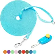 15/20/30/50/100 Ft Long Dog Training Leash with Clickers for Small, Medium and L