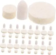 JECOMPRIS Wool Polishing Heads 75pcs Set Buffing Wheel and Pads for Jewelry Metal and Watch Polishing