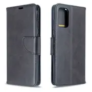 For Samsung Galaxy S20 Ultra Case, Retro PU Leather Wallet Cover with Stand & Lanyard, Black