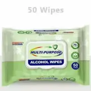 GERMISCEPT MULTI-PURPOSE ALCOHOL WIPES- 50 wipes per box- 75% ALCOHOL-NEW-SEALED