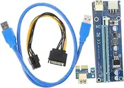 HOMSFOU Pcie to Riser Card Adapter with Power Supply Cable and Long USB Extension for Enhanced Graphics Card Stability and High Speed Data Transfer