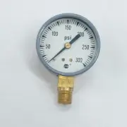 US Gauge 2A146 0-300psi Pressure Gauge 2" Dial 1/4" NPT NOS White Face China New