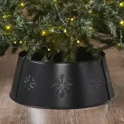 Snowflake Christmas Tree Collar Metal Charcoal 8x20x20