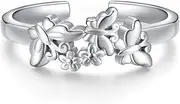 [Sariel] 925 Sterling Silver Toe Rings for Women Teen Girls Boho Adjustable Mid Finger Rings Summer Vacation Ocean Beach