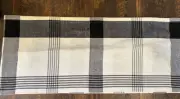 Hearth & Hand With Magnolia-NEW-Table Runner-72x15-Black/Grey/Off White Plaid-
