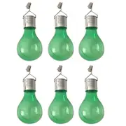 6pcs Outdoor Solar Powered LED Light Bulb Garden Yard Hanging Lamp -Green