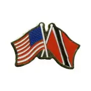 USA Flag Trinidad Flag Crossing Lapel Hat Pins Friendship Tie Tac FAST USA SHIP