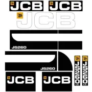 Decal Sticker Set JCB JS260LC Digger Excavator Decal Set