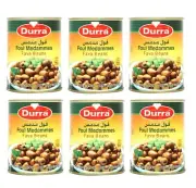 Fava Beans (Foul Mudammas) Ready to eat. 6 Cans 14.1 oz. (400g) D.Wt. 9.5 oz