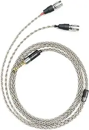 GUCraftsman 6N Single Crystal Silver Upgrade Headphone Cable 3.5mm/4.4mm/4Pin XLR Headphone Upgrade Cable for MrSpeakers/Dan Clark Audio Aeon 2 ETHER 2 Ether C Flow Stealth (4.4mm Plug)