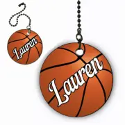 Set 2-Personalized Kids Basketball Ceiling Fan Lighting Pull Extension Chain