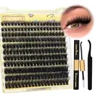 Lash Clusters Kit Lash Extension Kit Thick Volume 3D Wispy DIY Eyelash Extension