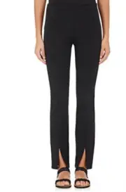 NWT $650 The Row Thilde Stretch Scuba Slit Front Pants in Black sz XS