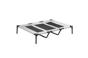 Dog Trampoline Bed Pet Sofa Cot Elevated Raised Extra Large Outdoor Camping Indoor Washable Portable Durable Grey XL