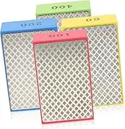 Homoyoyo 4pcs Diamond Grinding Disc Edger for Marble Granite Concrete Glass Mesh Sanding Polishing Pad Kit