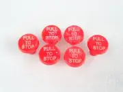 6 x Massey Ferguson Tractor 35X 135 65 Stop Control Knob (Red) #15C14