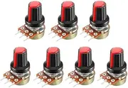 XYWHPGV 7Pcs 50K Ohm Variable Resistors Single Turn Rotary Carbon Film Taper Potentiometer with Knobs(3db44 5e994 3e228 da3e3 647a9 1b7e4