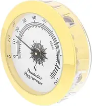 ROMISBABA Tea Boxes Hygrometer Analog Display for Tea Storage Precision Humidity Gauge Round Shape Metal Construction for Greenhouse