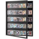 VEVOR 35 Graded Sports Card Display Case, 617 x 775 x 55 mm, Baseball Card Display Frame with 98% UV Protection Clear View PC Glass, Lockable Wall Cab