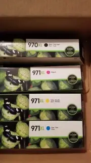 GENUINE SET 4 HP 970XL 971XL INKS OFFICEJET X451dn X576dw CN625AM-CN628A SEALED