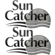 SunCatcher Boat Decals 73404624 | 14 x 8 5/8 Inch Black Silver (Pair)