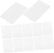 Generic 20pcs Business Card Blank Card Small Notecards Mini Blank Cards Thanksgiving Note Cards Small Business Cards Blank Plastic Card for Printing Id Printer Machine Card PVC White