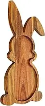 Reusable Wooden Rabbit Tray for Baby Food Safe and Practical Such As Home Kitchens Easter Wooden Cartoon Rabbit Platter