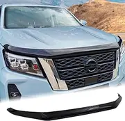 SUERAUTO4X4 Tinted Black Bonnet Protector for Nissan Navara NP300 D23 2021-2025 Accessories, Injection Front Bonnet Stone Protector Guard Trim Cover Car Exterior