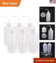 Versatile 6-Pack 17oz LDPE Wash Bottles with Precision Nozzle for Liquid Use