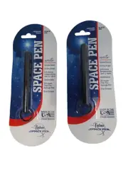 2 Fisher Trekker Matte Black Space Pens - Brand New - SEALED!