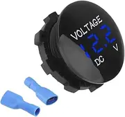 Perfeclan Car Voltage Gauge Voltage Meter Tester for 12V-24V LED Display High Performance Automotive Test Light Replacement Voltmeter, Blue Digital