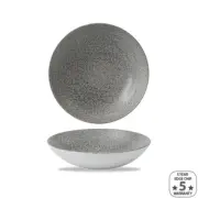 12x Round Coupe Bowl 426mL Evo Origins Natural Grey Dudson Crockery Porcelain