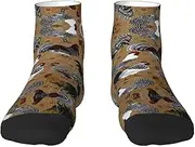 [JBYJBX] Rooster And Chicken Print Print Adult Socks Womens Mens Workout Thermal Cozy All-Season Gift Holiday Articles Use
