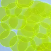Round Vinyl Shape 1.5" Yellow Go Go Fluorescent Edge Glow