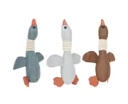 3PCS Soft Non Toxic Wild Goose Shape Sounding Plush Teeth Cleaning Protection Chewing Interactive Training Toy for Pet Dog