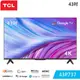 TCL 43吋 P737 4K Google TV 智能連網液晶顯示器 43P737