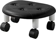 Round Low Roller Seat - 33.5 x 15 cm Comfortable Low Rolling Stool with Wheels | SCOOL COLLEY COLLEY Wheel 360 Degree Swivel Stools | Low Roller Seat, Rotating, Brought