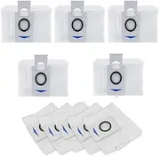 10 pack Vacuum Bags Replacement Dust Bags Compatible with ECOVACS DEEBOT X1 OMNI Turbo T10 T20 Omni T20/T20 Max/T20 Pro/X&T Series Robot Vacuum Cleaner