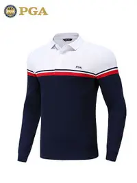 在飛比找樂天市場購物網優惠-美國PGA 秋季新品 高爾夫服裝 男士長袖T恤 POLO衫 