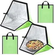 Teenyyou 2 Pack Solar Oven Portable Outdoor Solar Cooker Solar Stove for Cooking Mini Camp Oven Foldable Solar Cookware for Outdoor Activities Reheating Cooking Food Speed up Composting