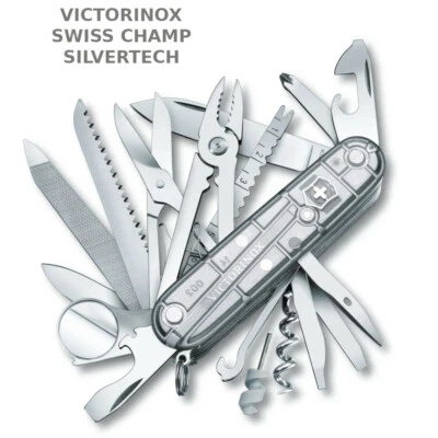 Victorinox Swiss Champ Silver Tech Swiss Army Knife MultiTool Swisschamp
