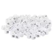 160pcs Clothes Hanger Markers 7XL Size Tags, Fit 3.5mm Rod Garment, White