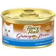 Fancy Feast Gravy Lovers Ocean Whitefish & Tuna Feast Wet Cat Food - 85g