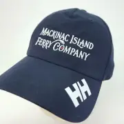 Mackinac Island Ferry Company Hat Cap Helly Hansen Navy Blue Adjustable