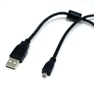 8 pin to USB 手機/數位相機充電線(USB公轉MINI USB 8PIN) 1M 通用型數位相機傳輸線帶磁環