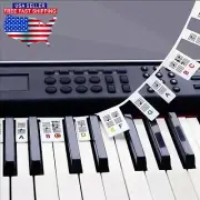 Piano Silicone Color Notes for Beginner Removable for 88-Key Electronic Keyboard