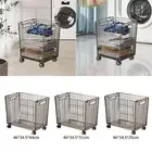 Wire Mesh Laundry Hamper on Wheels Versatile Sturdy for Dirty Clothes