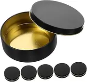 SEWACC 6 Pack Balm Candle Jars 100ml Salve Tins Airtight Tin Cans Lids Multi-Function